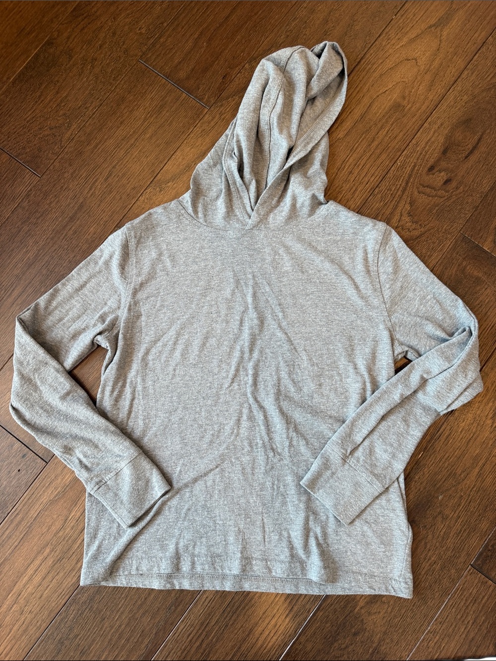 Crewcuts Boys Gray Cotton Long Sleeve  Hooded Shirt Size Medium 8/9 - C26-052